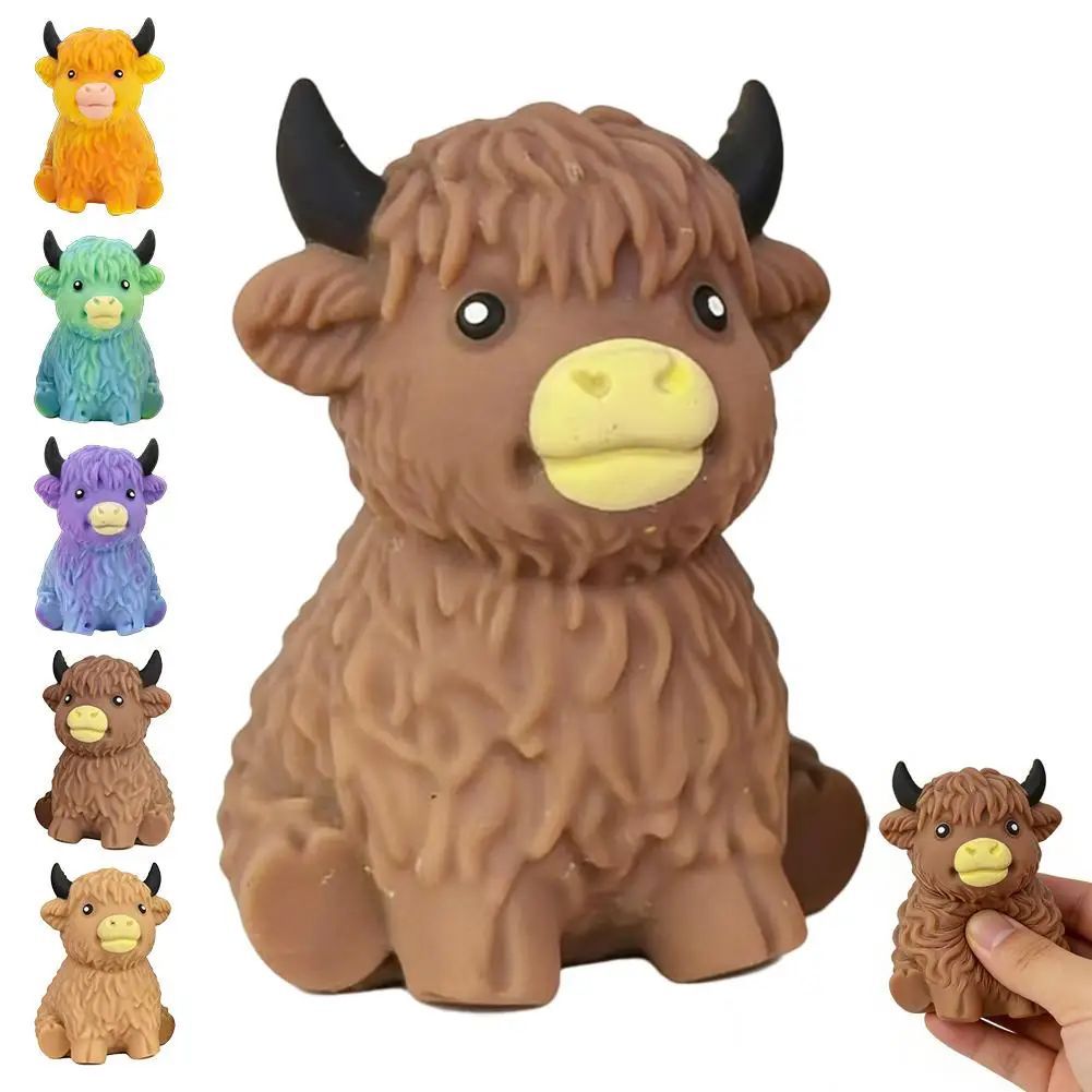 Novelty Gifts - Handgemaakte schattige Schotse hooglandkoe, een verrassingsdoosje