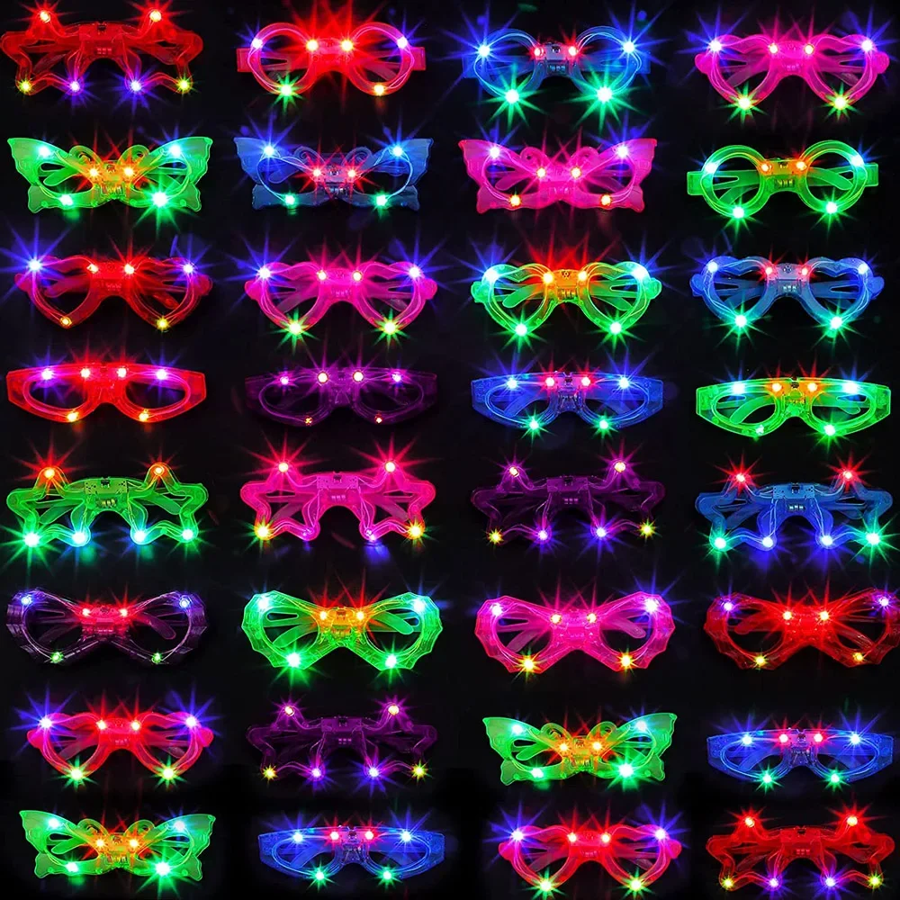 Glow In The Dark Party Glasses - LED-bril Neon Glow In The Dark