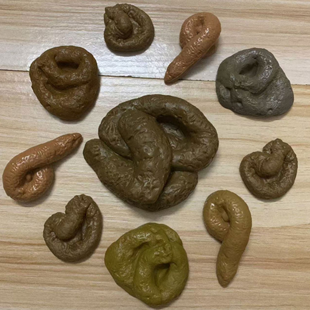 Fake Poop Gag Gift - 10 stuks nep-akko's voor een grap,