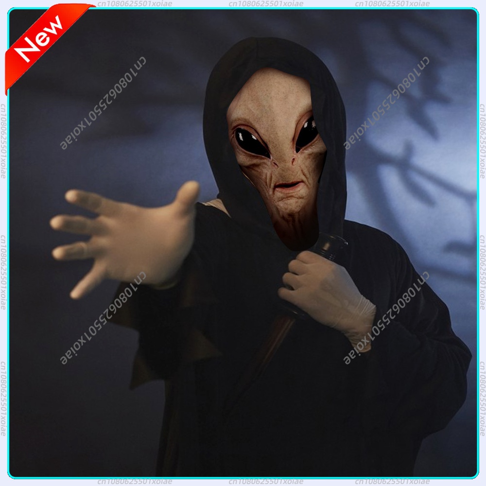 Realistische maskers voor het  - Latex Alien Mask Realistic recensie en prijs