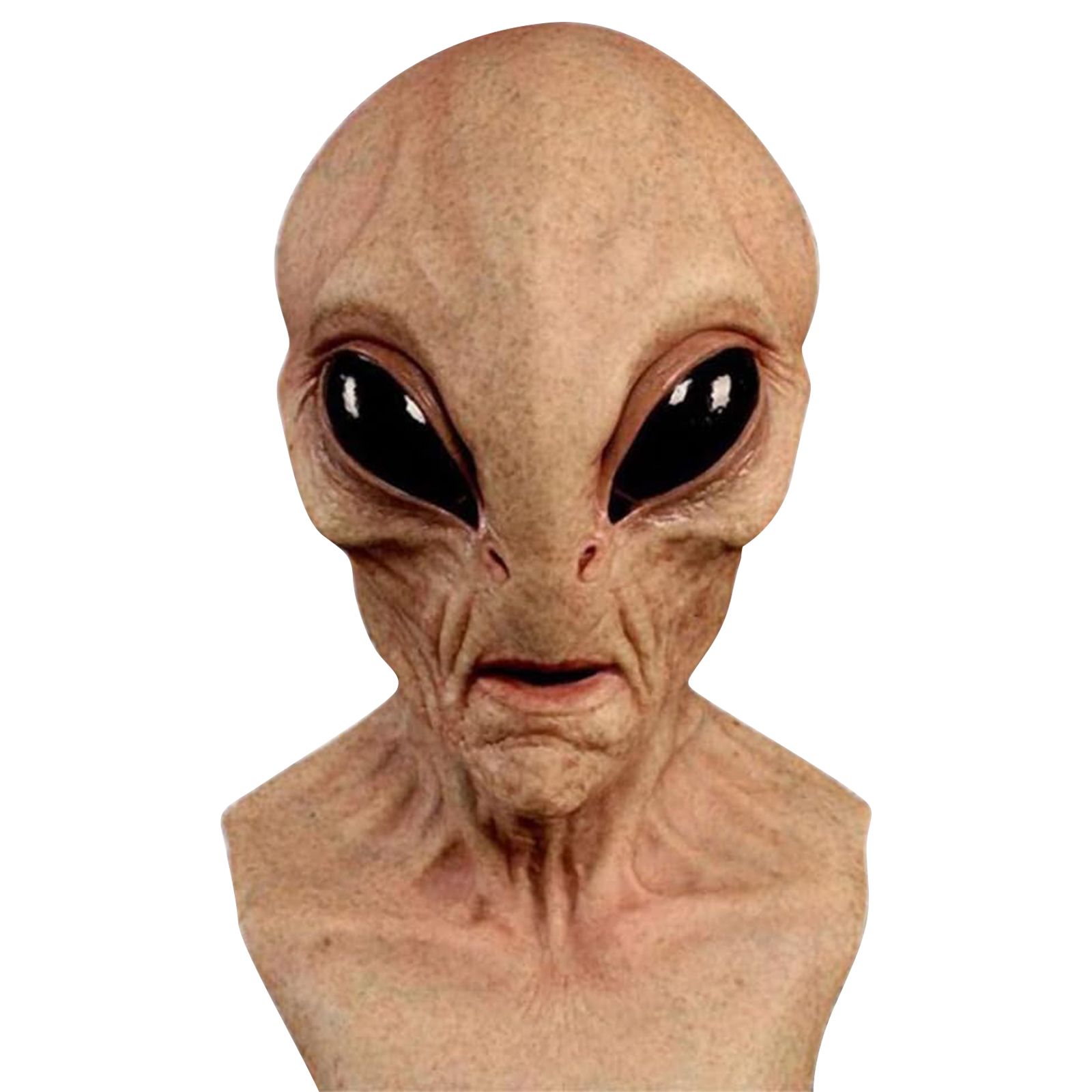 Realistische maskers voor het  - Latex Alien Mask Realistic recensie en prijs