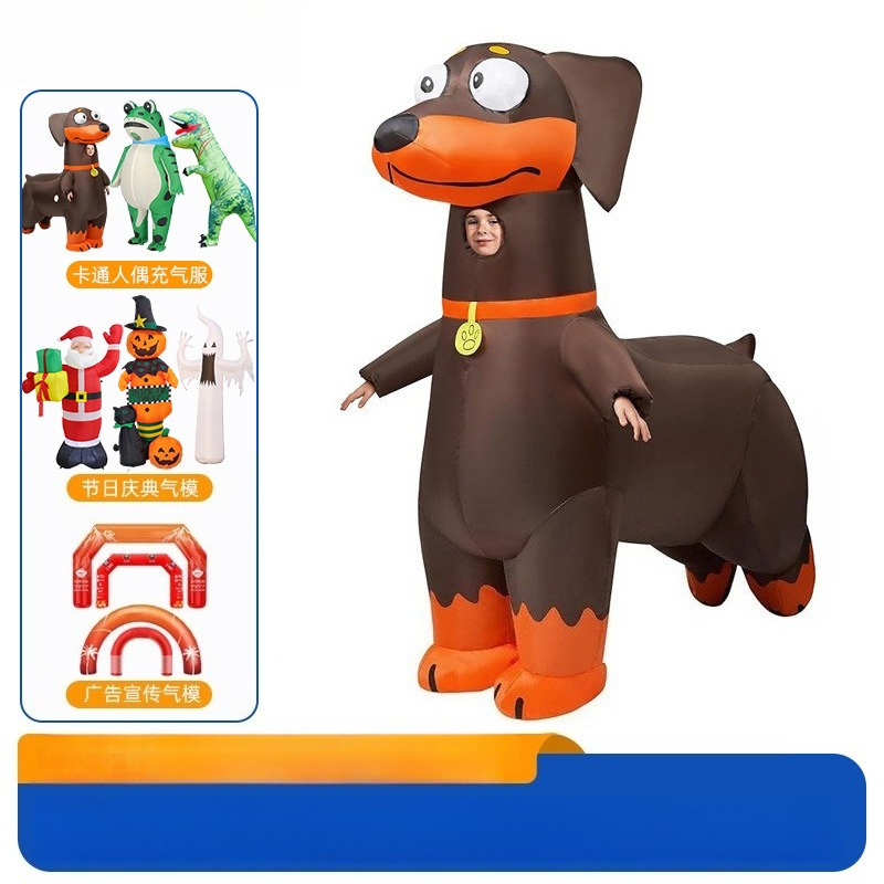 Opblaasbaar volledig dachshund - Costumes recensie en prijs
