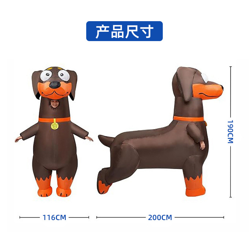 Opblaasbaar volledig dachshund - Costumes recensie en prijs
