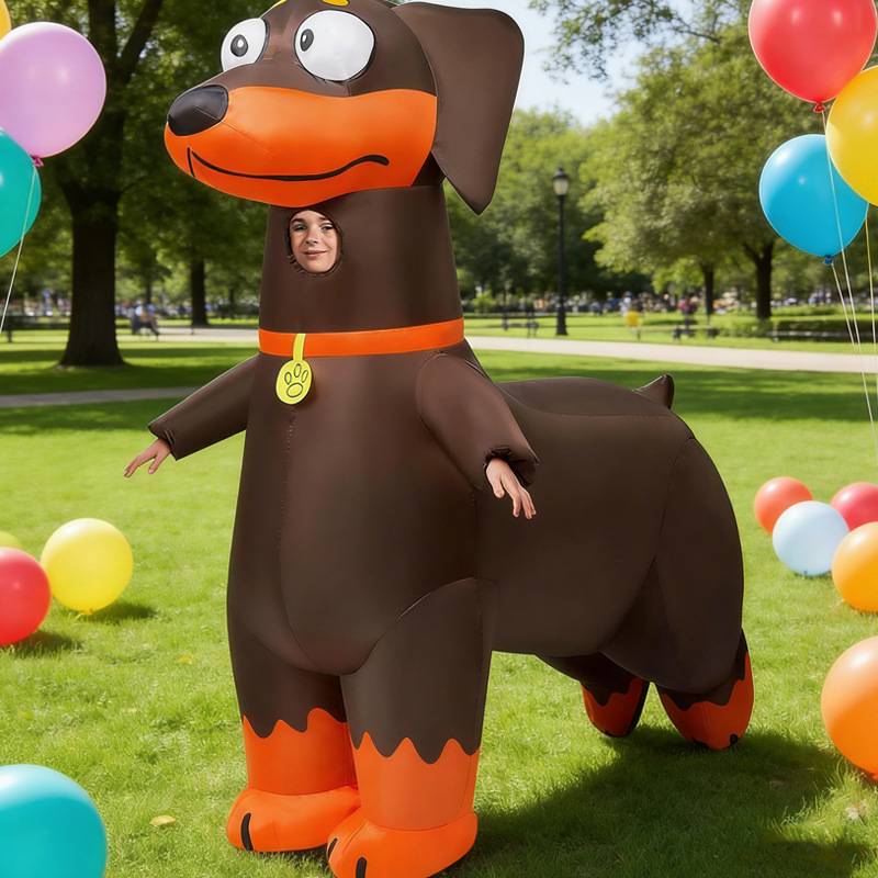 Opblaasbaar volledig dachshund - Costumes recensie en prijs