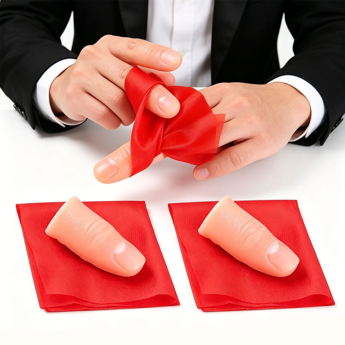 3Sets Scarf-Vanish Thumb Tip M - Thumb Tip Magic Trick Set recensie en prijs