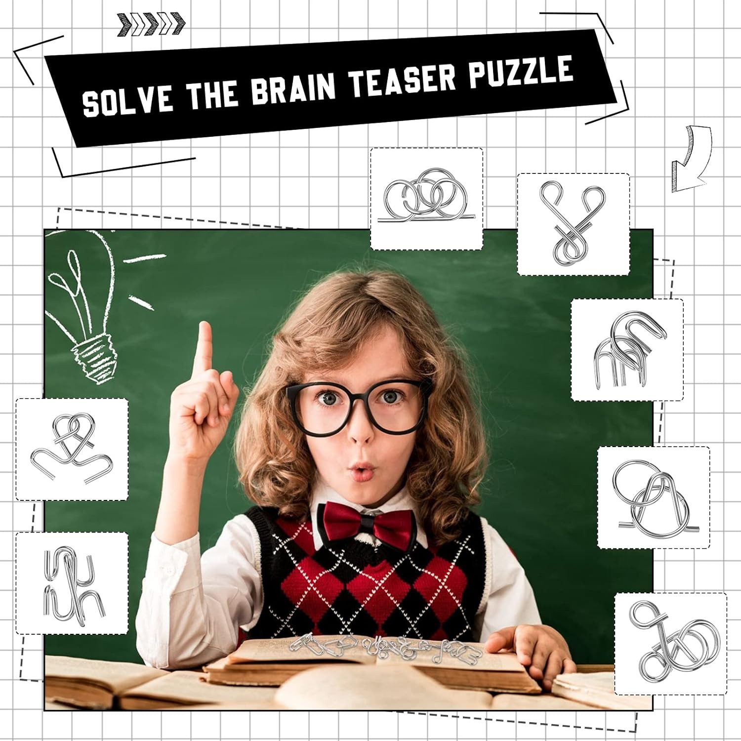 Metalen Draad Puzzel Set, Brai - Magic Tricks recensie en prijs
