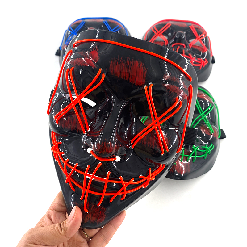 2026 Draadloos Kleurrijk Neon  - Led Purge Mask Halloween recensie en prijs