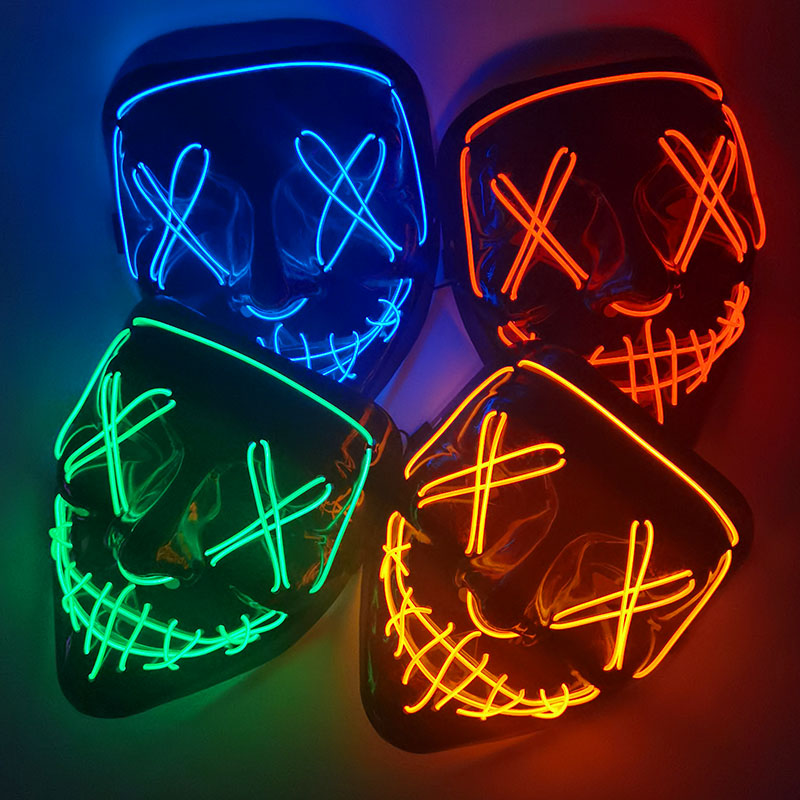 1P Scary Halloween Colplay Lic - Led Purge Mask Halloween recensie en prijs
